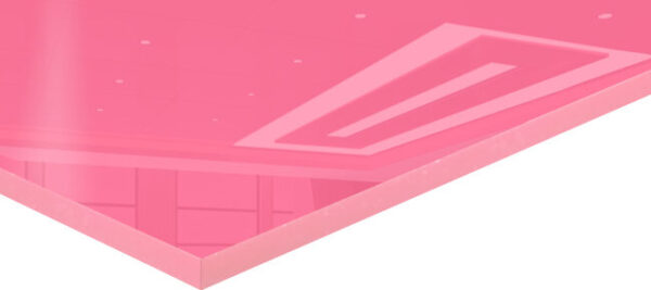 Pink Cast Acrylic Sheet - Light Pass