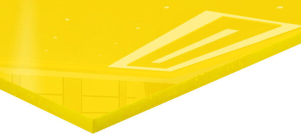 Yellow Cast Acrylic Sheet - Light Pass