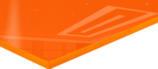 Orange Cast Acrylic Sheet - Light Pass