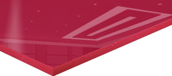 Ruby Pink Cast Acrylic Sheet - Light Pass