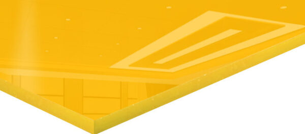 Gold Cast Yellow Acrylic Sheet - Light Pass